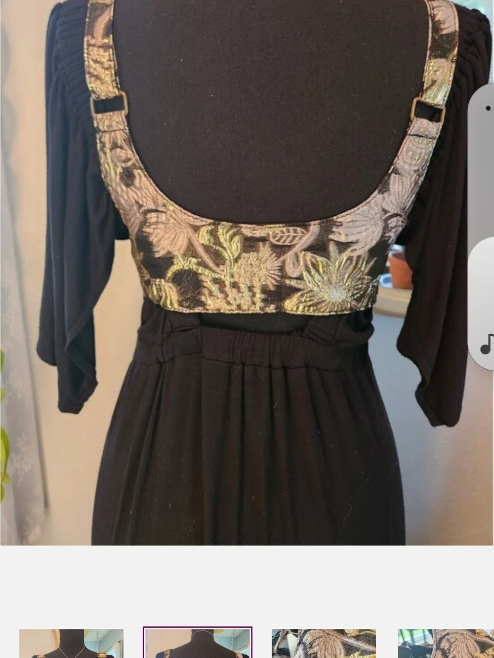 Joyfolie Tan and Gold Patterned Double-Buckle Harness